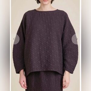 Black Crane Arched Arm Top Sumi Black Size XS